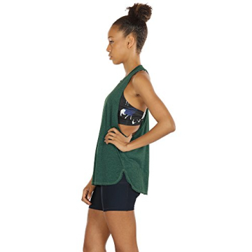 icyzone Workout Tank Tops for Women - Running Muscle Tank Sport Exercise Gym Yoga Tops Athletic Shirts(Pack of 3) (S, Army/Charcoal/Pink)