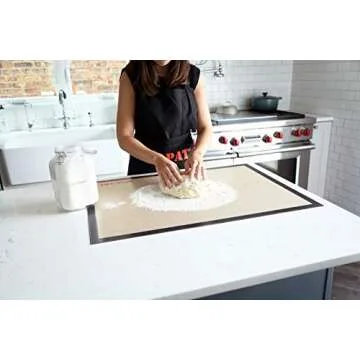 Silpat Roul' Pat Perfect Pastry Jumbo Size Non-Stick Silicone Countertop Workstation Mat, 23" x 31.5", Black, (ADN800585-00)