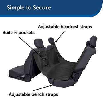 PetSafe Happy Ride Hammock Seat Cover - Fits Cars, Trucks, Minivans and SUVs - Waterproof Area Prote...