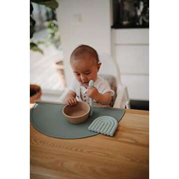 mushie Silicone Suction Bowl in Stylish Colors