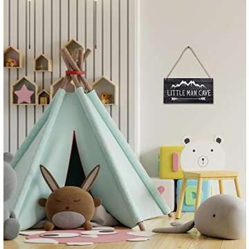 Mountain Nursery Decor for Kids - Wood Hanging Sign