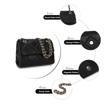 Stylish Gladdon Quilted Crossbody Purse for Women