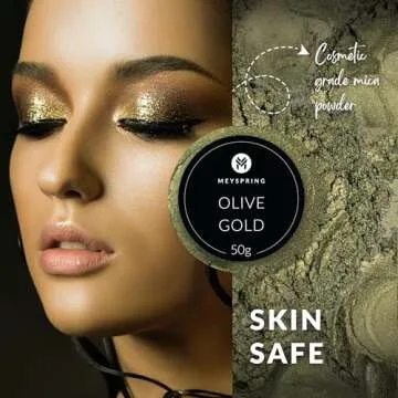 MEYSPRING Olive Gold Mica Powder for Resin Art - 50g