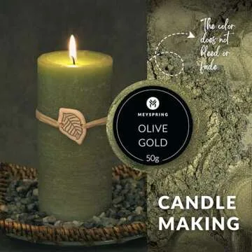 MEYSPRING Olive Gold Mica Powder for Resin Art - 50g