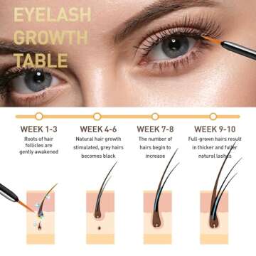 Lash Serum for Eyelash & Eyebrow Growth: Released Irritation-Free Formulated Rapid Growth Lash Serum for Natural Lashes and Eyebrows - Boost, Longer, Thicker, Fuller Lashes 5ml