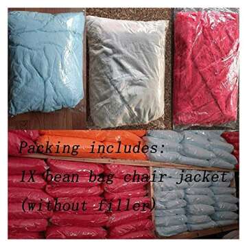 kengbi Bean Bag Chair, Comfortable Bean Bag Chair Chair Cushion (it was only a Cover,not a Full Bean Bag) Giant Fur Bean Bag Cover Living Room Furniture Big Round Faux Fur BeanBag