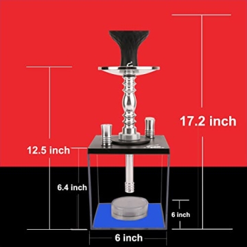 Wide Open Easy Clean Hookah Set with LED - ASANMA