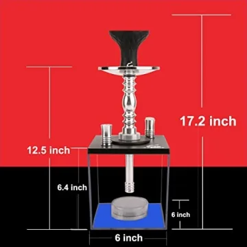 Wide Open Easy Clean Hookah Set with LED - ASANMA