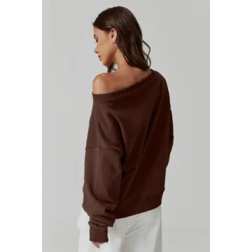 Trendy Off Shoulder Sweatshirt for Women | QINSEN