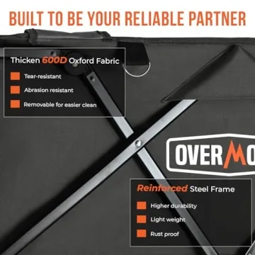 Overmont Folding Wagon: 330lbs Capacity & All-Terrain Wheels