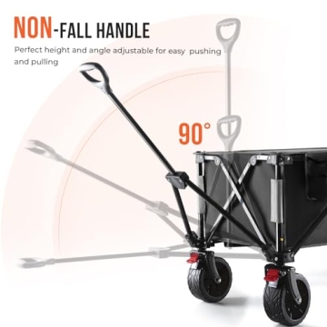 Overmont Folding Wagon: 330lbs Capacity & All-Terrain Wheels