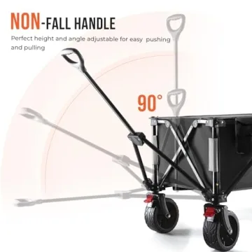 Overmont Folding Wagon: 330lbs Capacity & All-Terrain Wheels