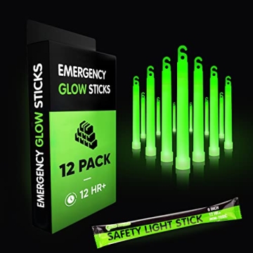12 Ultra Bright Emergency Glow Sticks for Safety