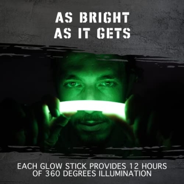 12 Ultra Bright Emergency Glow Sticks for Safety