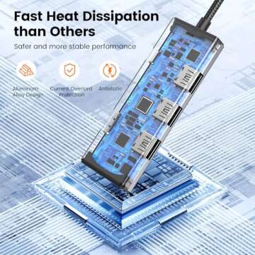 TobenONE Docking Station Dual Monitor HDMI Adapter for MacBook Pro/Air M3 M2 M1, Dell, Lenovo, HP, USB C Hub Dual HDMI Dock, USB C to Dual Monitor Adapter with 4K HDMI, 3 USB, 100W PD