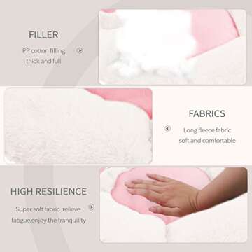 MUDILUN Cat Paw Cushion Lazy Sofa Office Chair Seat Cushion Cute Gaming Comfortable Building and Soft Floor Cushion Pillow Gift for Girl(White,23.6*20.5in)