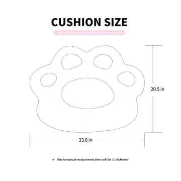 MUDILUN Cat Paw Cushion Lazy Sofa Office Chair Seat Cushion Cute Gaming Comfortable Building and Soft Floor Cushion Pillow Gift for Girl(White,23.6*20.5in)