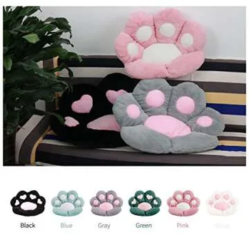 MUDILUN Cat Paw Cushion Lazy Sofa Office Chair Seat Cushion Cute Gaming Comfortable Building and Soft Floor Cushion Pillow Gift for Girl(White,23.6*20.5in)