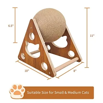 AGYM Natural Sisal Cat Scratching Ball for Interactive Play