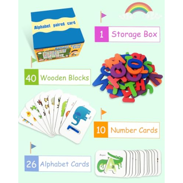 Gojmzo Alphabet & Number Flash Cards for Kids - Educational Fun