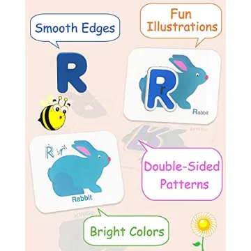 Gojmzo Alphabet & Number Flash Cards for Kids - Educational Fun