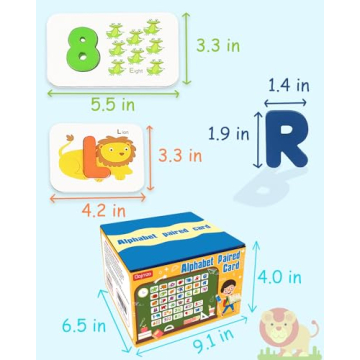 Gojmzo Alphabet & Number Flash Cards for Kids - Educational Fun