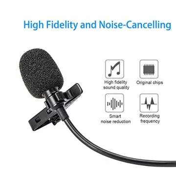 ALEKOR USB Lavalier Microphone for Precise Audio Control