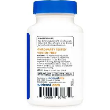 Nutricost Rhodiola Rosea 500mg, 60 Vegetarian Capsules - Gluten Free and Non-GMO Rhodiola Rosea Supplement