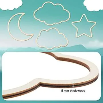 Boho Cloud Star Wall Decor Set for Nursery or Kid's Room