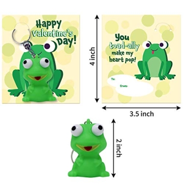 JOYIN Fun Valentine's Day Keychains and Cards for Kids