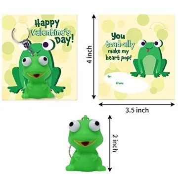 JOYIN Fun Valentine's Day Keychains and Cards for Kids