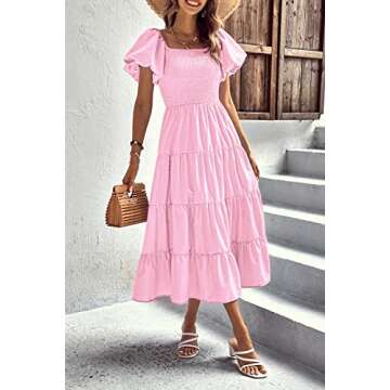 PRETTYGARDEN Women's Casual Summer Midi Dress - Stylish & Comfy