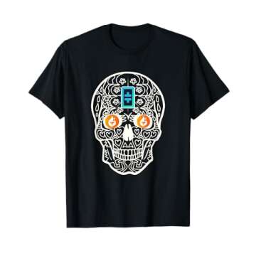 Theta Hodl Crypto Cryptocurrency Tfuel Sugar Skull Logo T-Shirt