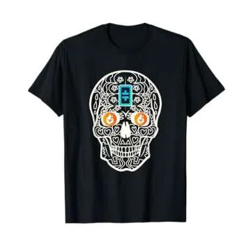 Theta Hodl Crypto Tfuel Sugar Skull Logo T-Shirt
