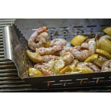 Weber Deluxe Grilling Basket for Safe, Easy Grilling