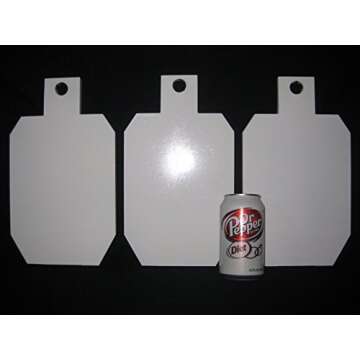 Magnum Target 12in. Tall IDPA/ISPC Pistol ONLY Targets - 3/8in. Mild Steel Targets - 3pc. Metal Plat...