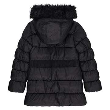 Juicy Couture Girls Coat, Faux Fur Hooded Winter Jacket, Warm Padded Parka Hoodie, Kids Heavyweight ...