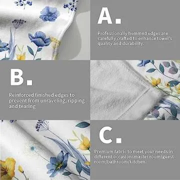 Giwawa Floral Hand Towels Set of 2 for Stylish Bathrooms
