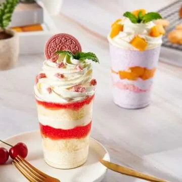 JOLLY CHEF 100 Pack 10 oz Plastic Cups, Disposable Party Cups in Assorted Colors, Plastic Glasses with 4 Colors Perfect for Wedding, Thanksgiving Day, Christmas Party