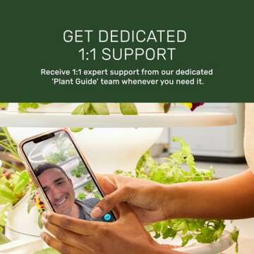 Lettuce Grow Farmstand Starter Kit with Glow Rings and Seedlings Included | Large Hydroponic Growing System Kit | Vertical Garden Planter Tower with 36 Pre-Grown Plants | 6ft 7in Tall