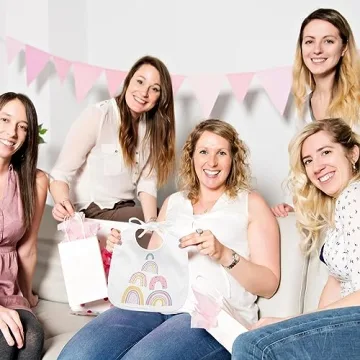 Panitay 43 Pcs Baby Shower Bib Decorating Game Kit