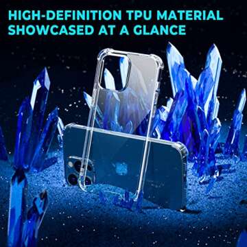 ORIbox for iPhone 12 Pro Max Case Clear with 4 Corners Shockproof Protection,iPhone 12 Pro Max Clear...