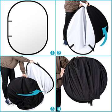 Neewer Double-Sided Collapsible Backdrop for Photography