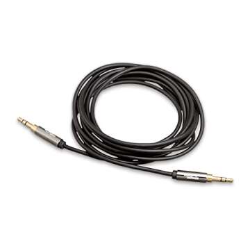 Amazon Basics 3.5mm Aux Audio Cable for Stereo Speaker or Subwoofer with Gold-Plated Plugs, 8 Foot, Black