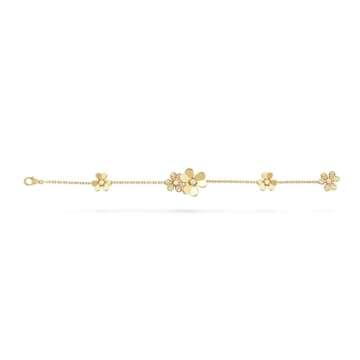 Dazzling 18K Gold Shamrock Bracelet - Minimalist and Versatile Diamond Bracelet for Women - exquisite Jewelry Gift for Ladies