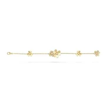 Dazzling 18K Gold Shamrock Bracelet - Minimalist and Versatile Diamond Bracelet for Women - exquisite Jewelry Gift for Ladies
