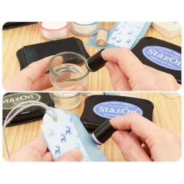 Tsukineko Full-Size StazOn Multi-Surface Inkpad, Teal Blue