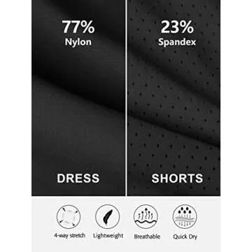 ATTRACO Tennis Workout Dress for Women with Shorts Underneath and Bra Athletic Dress Sleeveless for Golf Exercise Black