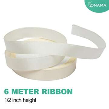 ONAMA – White Cake Drum 12 Inch Round 6 Pack - Smooth Cake Drum 1/2 Inch Thick Cake Boards with Professional Smooth Straight Edges and Glossy Finish - 6m Long Ribbon