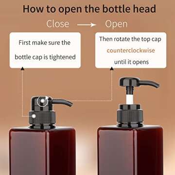 Pump Bottle, 22oz/650ml Refillable Plastic Empty Lotion Soap Dispenser